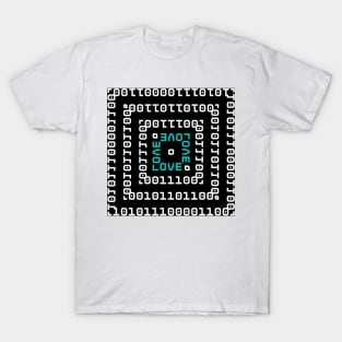 Black on white binary code T-Shirt